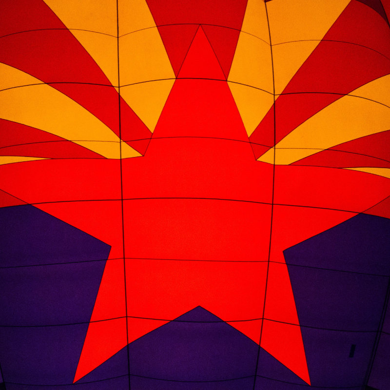 arizona flag on a hot air balloon