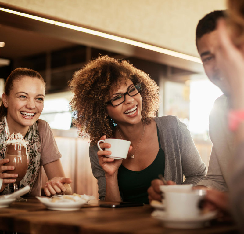 people enjoying sweet coffee