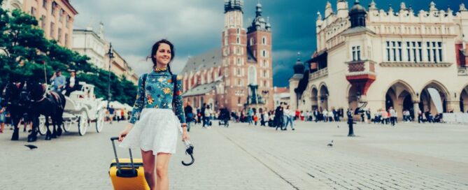 A student visits Krakow, Poland, in Eastern Europe.
