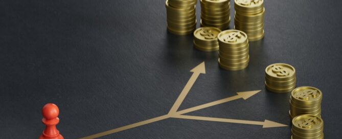 A pawn, representing a person, considers options for money.